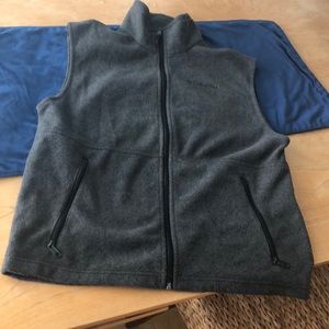 Grey fleece vest from Columbia.